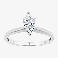 (G / Si1-Si2) Womens 3/4 CT. Lab Grown White Diamond 10K Gold Marquise Solitaire Engagement Ring