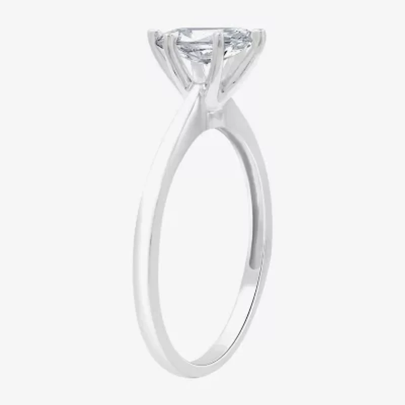 (G / Si1-Si2) Womens 3/4 CT. Lab Grown White Diamond 10K Gold Marquise Solitaire Engagement Ring