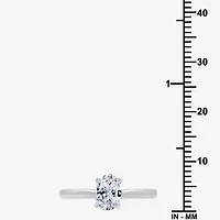 (G / Si1-Si2) Womens 3/4 CT. Lab Grown White Diamond 10K Gold Oval Solitaire Engagement Ring