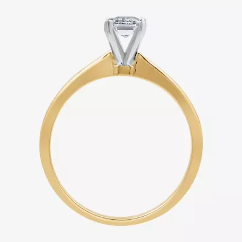 (G / Si1-Si2) Womens 3/4 CT. Lab Grown White Diamond 10K Gold Solitaire Engagement Ring