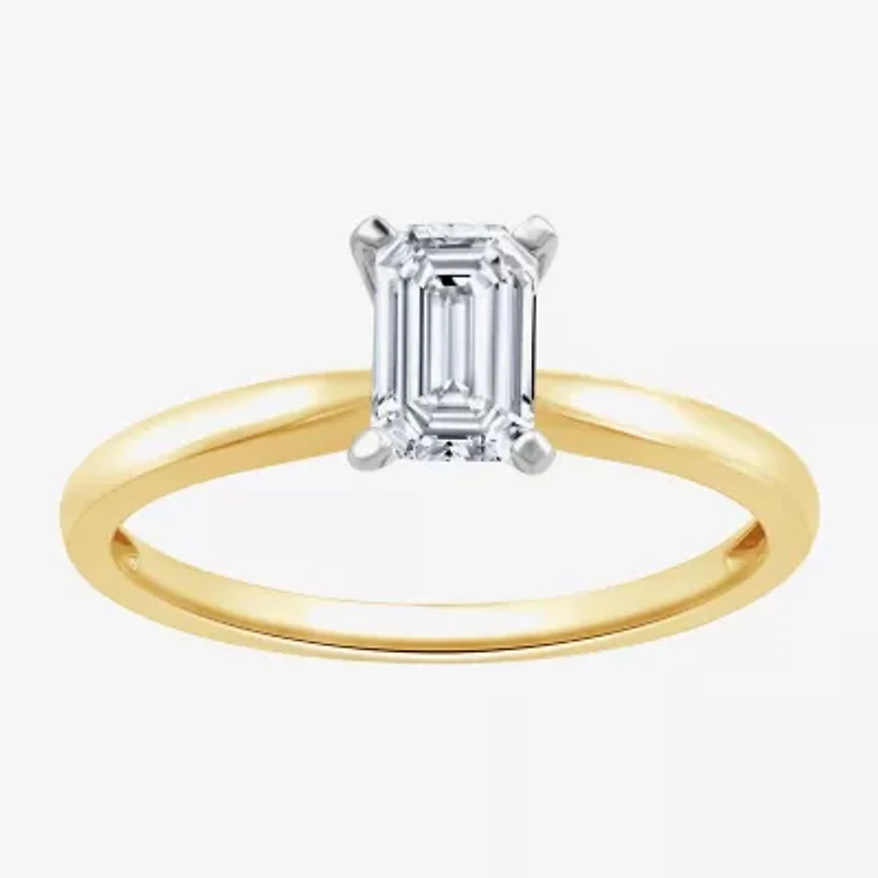 (G / Si1-Si2) Womens 3/4 CT. Lab Grown White Diamond 10K Gold Solitaire Engagement Ring