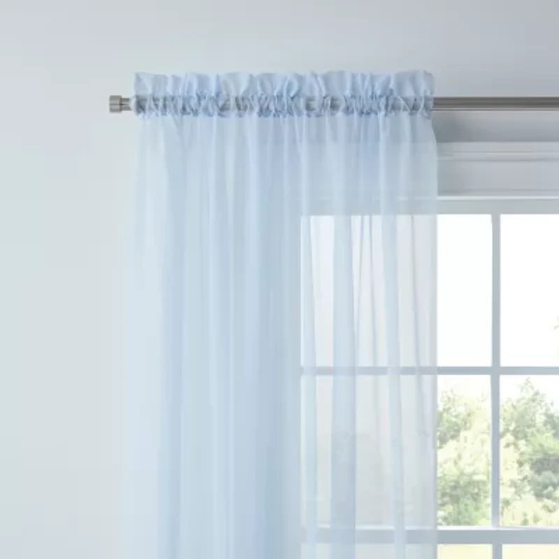 Liz Claiborne Lisette Grommet Top Sheer Single Curtain Panel