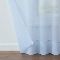 Liz Claiborne Lisette Grommet Top Sheer Single Curtain Panel