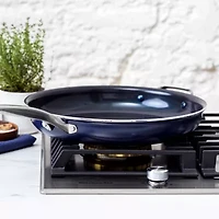 Blue Diamond Infused Ceramic Non-Stick 14" Large Frying Pan with Helper Handle