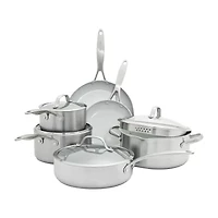 GreenPan Venice Pro Healthy Tri-Ply Stainless Steel Ceramic Non-Stick 10-pc. Cookware Set