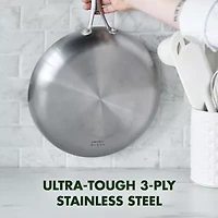 GreenPan Venice Pro Healthy Tri-Ply Stainless Steel Ceramic Non-Stick 10-pc. Cookware Set