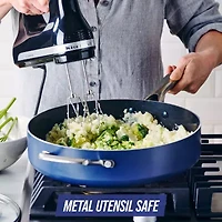 Blue Diamond Infused Ceramic Non-Stick 5-qt. Jumbo Cooker with Helper Handle and Lid