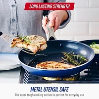 Blue Diamond Infused Ceramic Non-Stick Frying Pan Skillet Set