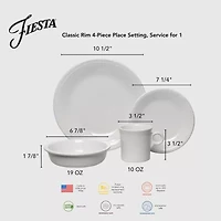 Fiesta Classic 4-pc. Dinnerware Set