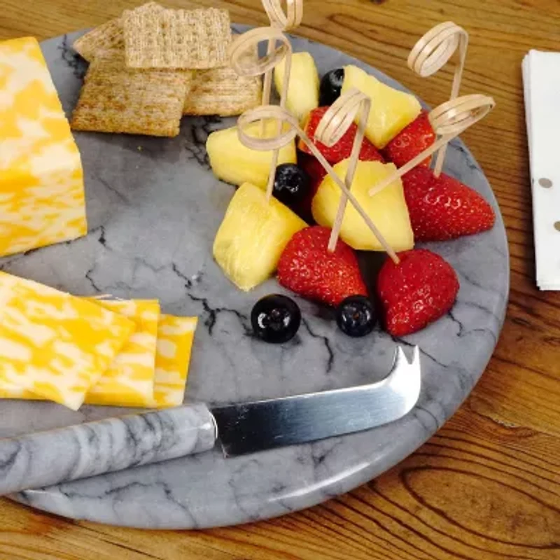 RSVP International Marble Cheese Board With Knife