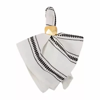 Design Imports Black Zig Dobby Stripe 6-pc. Napkins
