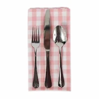 Design Imports Pink/White Gingham 6-pc. Napkins