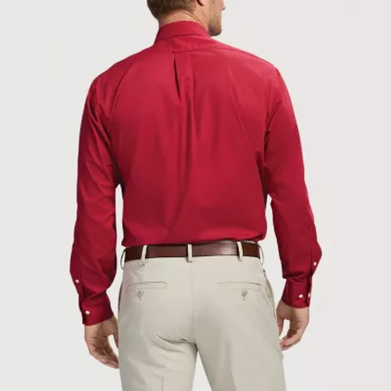 IZOD All Over Stretch Mens Classic Fit Easy Care Wrinkle Free Long Sleeve Dress Shirt