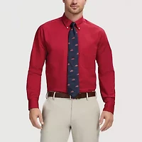 IZOD All Over Stretch Mens Classic Fit Easy Care Wrinkle Free Long Sleeve Dress Shirt