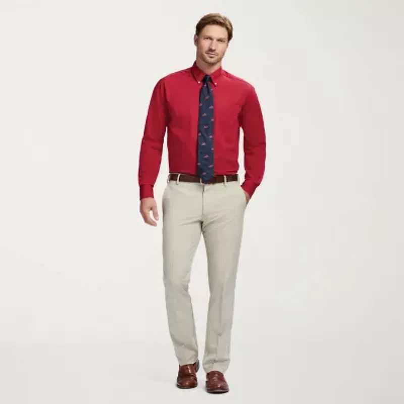 IZOD All Over Stretch Mens Classic Fit Easy Care Wrinkle Free Long Sleeve Dress Shirt