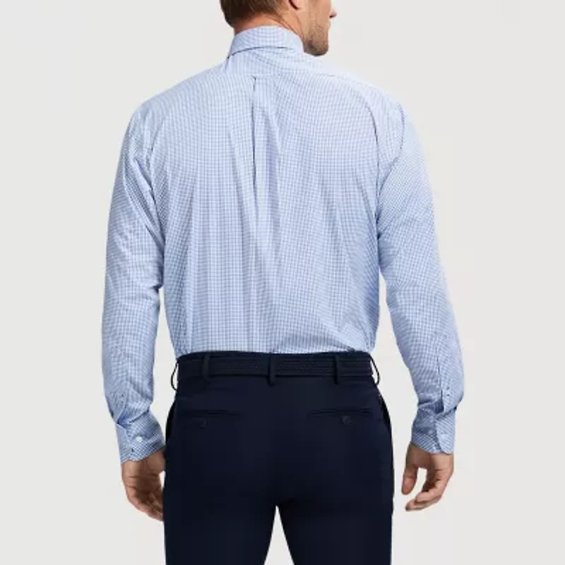 IZOD All Over Stretch Mens Classic Fit Easy Care Wrinkle Free Long Sleeve Dress Shirt