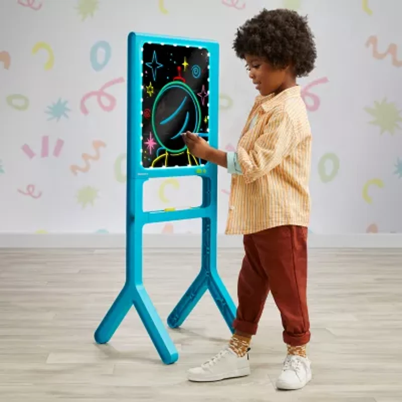 Discovery Kids Glow Easel Dual-Sided Art Station