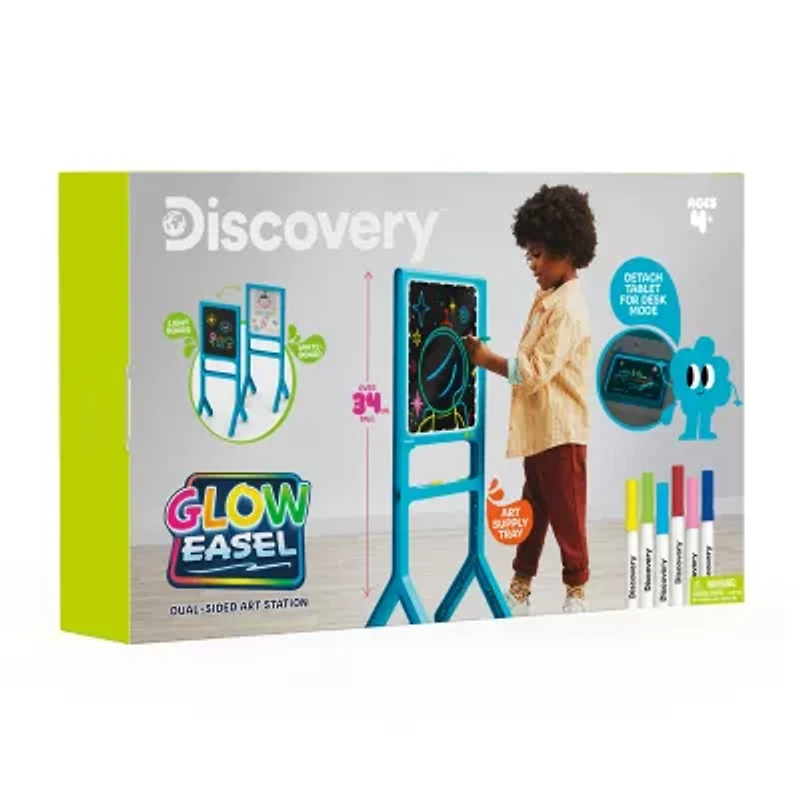 Discovery Kids Glow Easel Dual-Sided Art Station