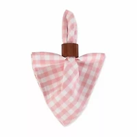 Design Imports Pink/White Gingham 6-pc. Napkins