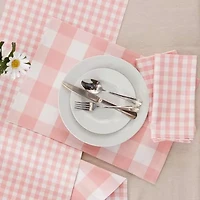 Design Imports Pink/White Gingham 6-pc. Napkins