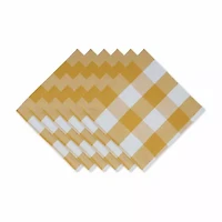 Design Imports Honey Gold Buffalo Check 6-pc. Napkins