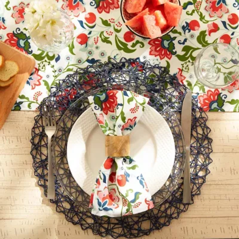 Design Imports Garden Floral Print Outdoor 6-pc. Napkins