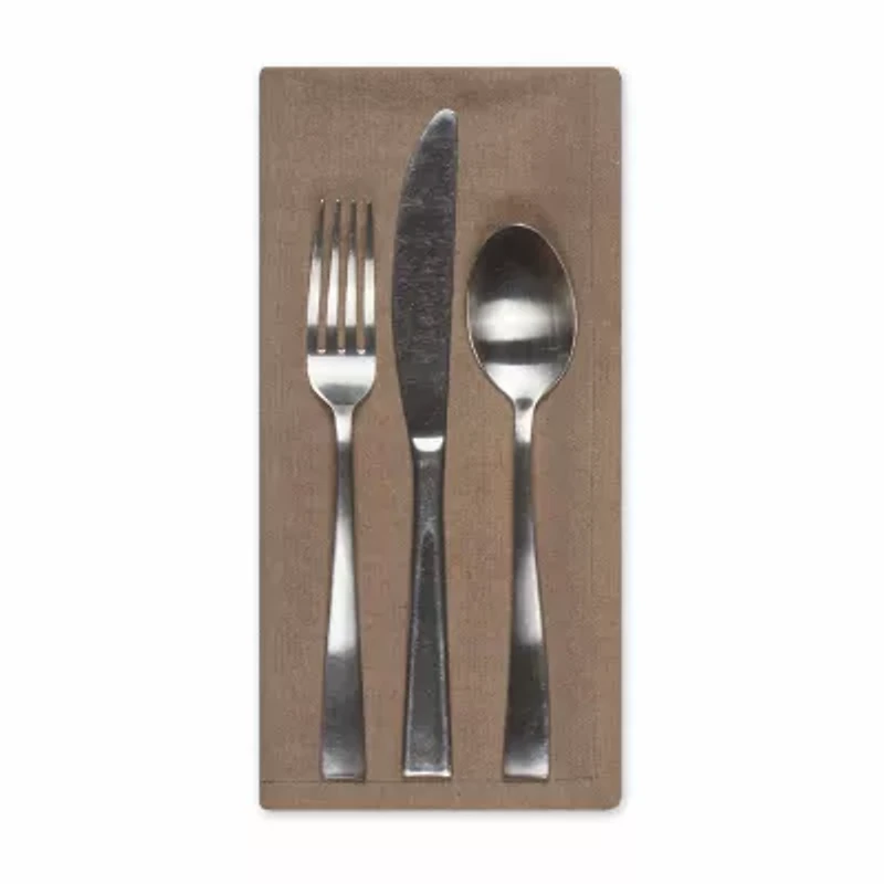 Design Imports Mushroom Solid 6-pc. Napkins