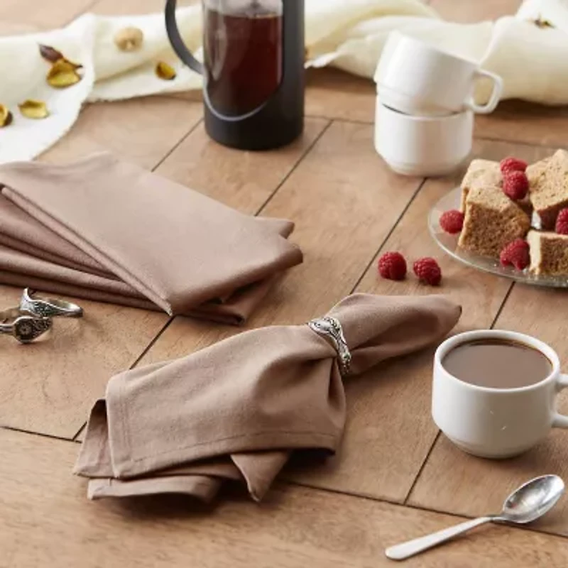 Design Imports Mushroom Solid 6-pc. Napkins