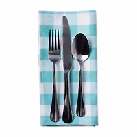 Design Imports Aqua/White Checkers 6-pc. Napkins