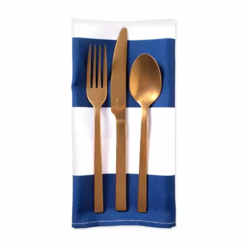 Design Imports Nautical Blue Cabana Stripe Print Outdoor 6-pc. Napkins