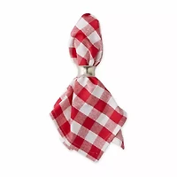 Design Imports Tango Red/White Check 6-pc. Napkins