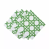 Design Imports Cane Print  Set 4-pc. Napkins
