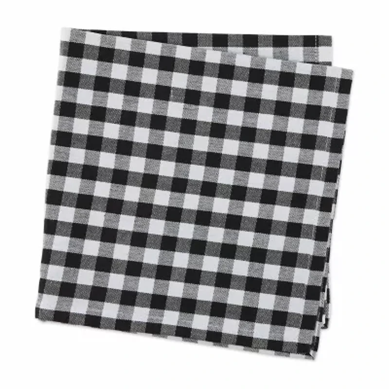 Design Imports Black/White Gingham 4-pc. Napkins