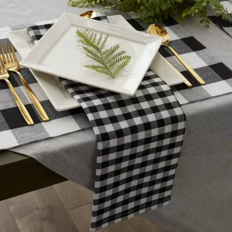 Design Imports Black/White Gingham 4-pc. Napkins