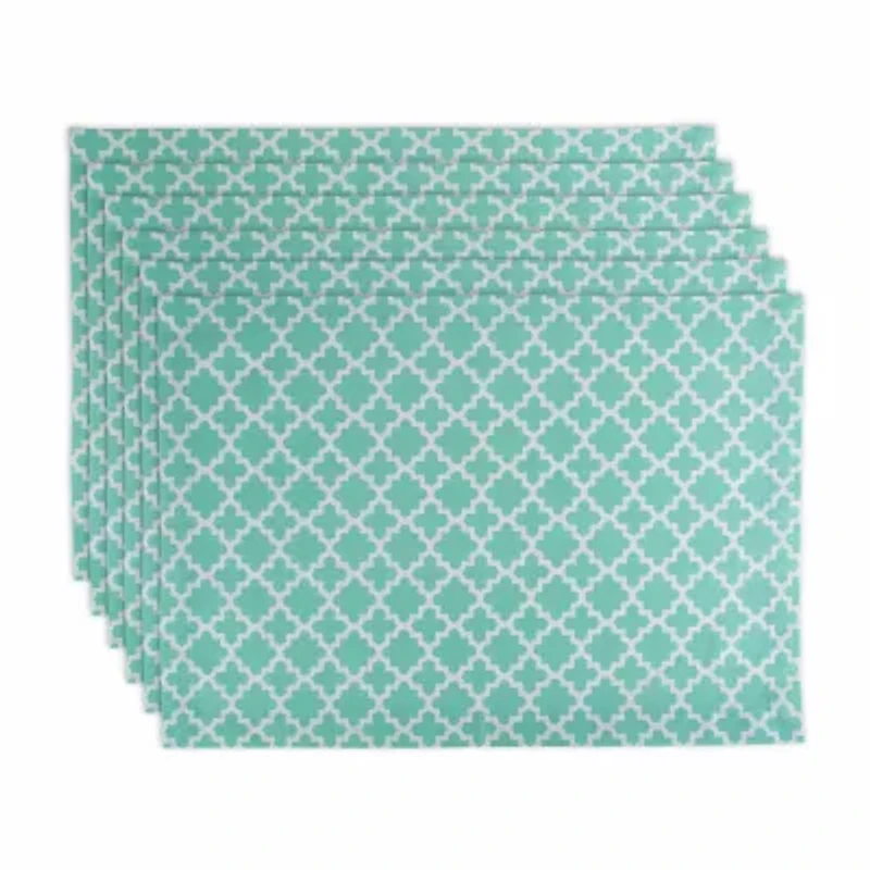 Design Imports Aqua Lattice 6-pc. Placemat