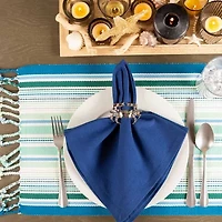 Design Imports Tidal Stripe Fringed 6-pc. Placemat