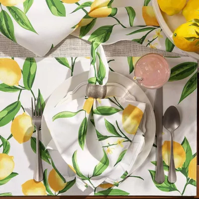 Design Imports Lemon Bliss Print Outdoor 6-pc. Placemat