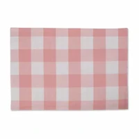 Design Imports Pink/White Reversible Gingham/Buffalo Check 4-pc. Placemats
