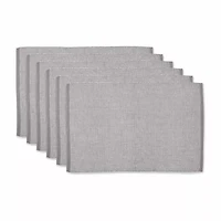 Design Imports Gray/White 2-Tone Ribbed 6-pc. Placemat