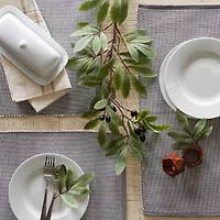 Design Imports Gray/White 2-Tone Ribbed 6-pc. Placemat