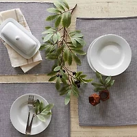 Design Imports Gray/White 2-Tone Ribbed 6-pc. Placemat