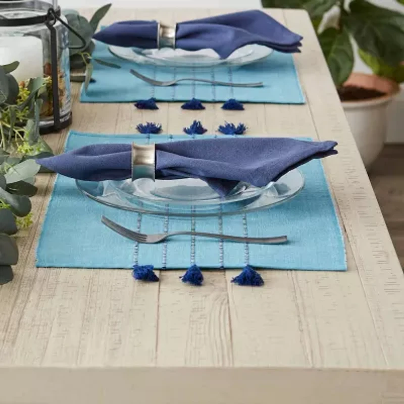 Design Imports Thera Stripe Blue 6-pc. Placemat