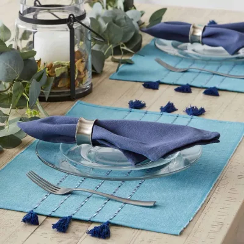 Design Imports Thera Stripe Blue 6-pc. Placemat