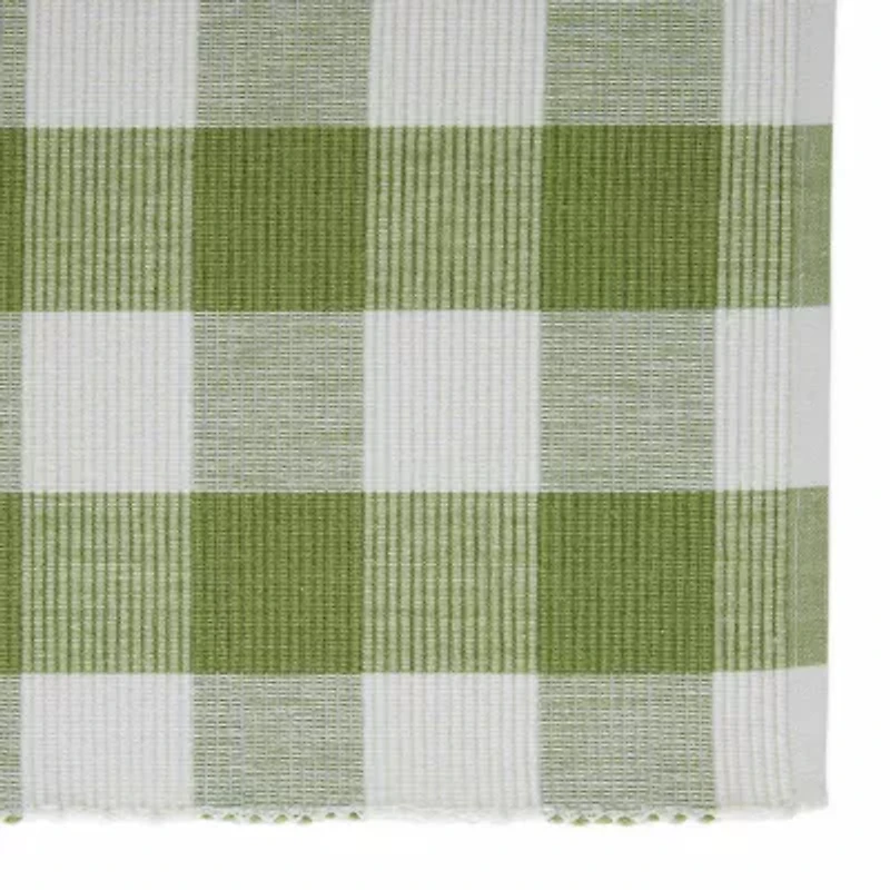 Design Imports Antique Green Buffalo Check Ribbed 6-pc. Placemat