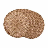 Design Imports Natural Dahlia Woven Polyester 6-pc. Placemat