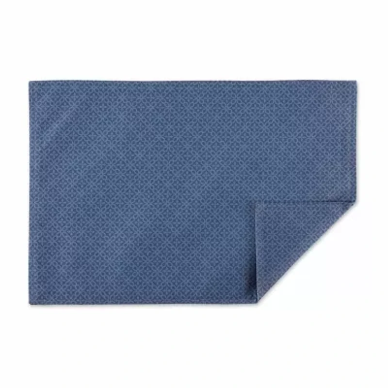 Design Imports French Blue Tonal Lattice Print Outdoor 6-pc. Placemat