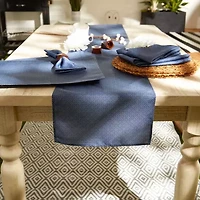 Design Imports French Blue Tonal Lattice Print Outdoor 6-pc. Placemat