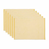 Design Imports Honey Gold Eco-Friendly Chambray Fine Ribbed 6-pc. Placemat