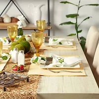 Design Imports Honey Gold Eco-Friendly Chambray Fine Ribbed 6-pc. Placemat