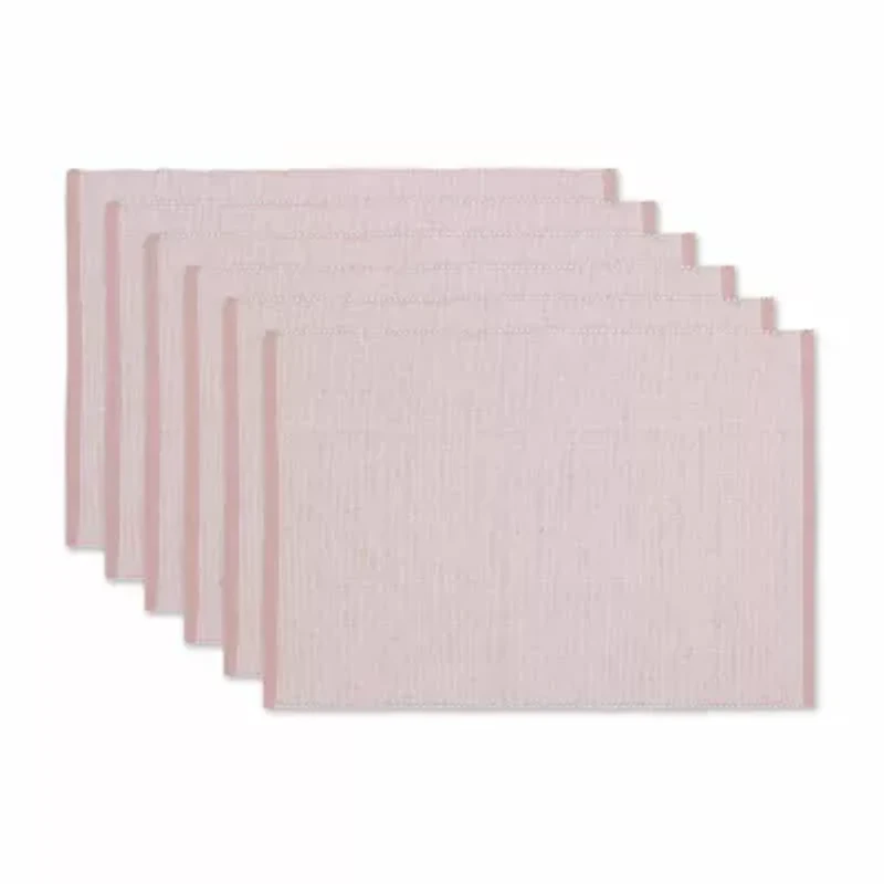 Design Imports Pale Mauve Eco-Friendly Chambray Fine Ribbed 6-pc. Placemat